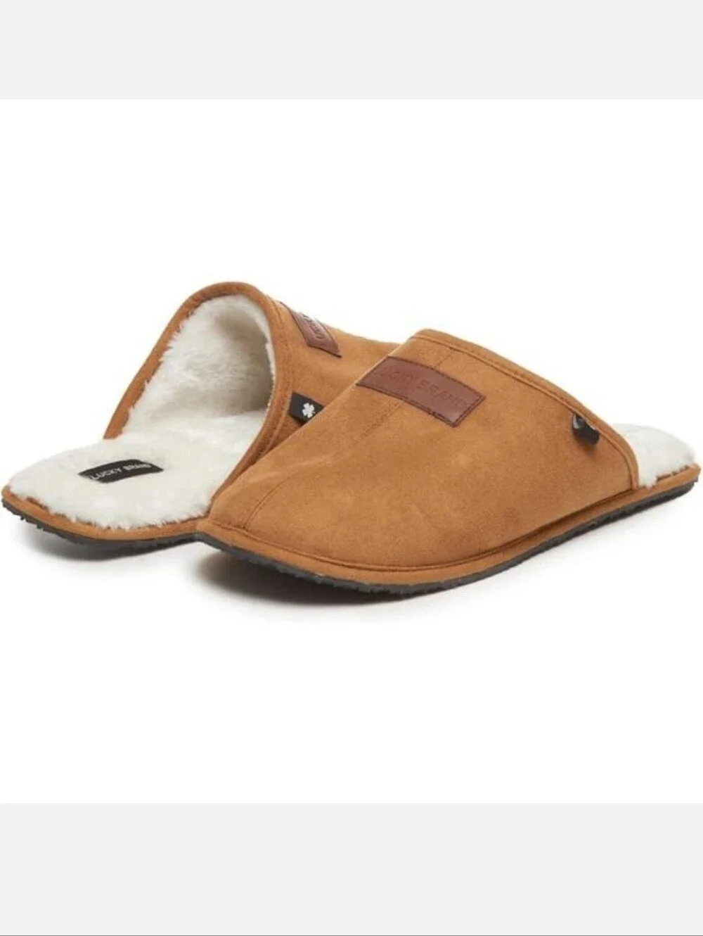 Men's Lucky Brand Cozy Faux-Suede Slippers - Tan